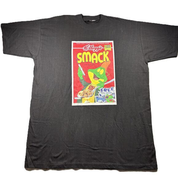 NET Vintage Men T-Shirt Killogg's Smack Crack Cereal Parody Streetwear 3X K145 - Picture 1 of 9